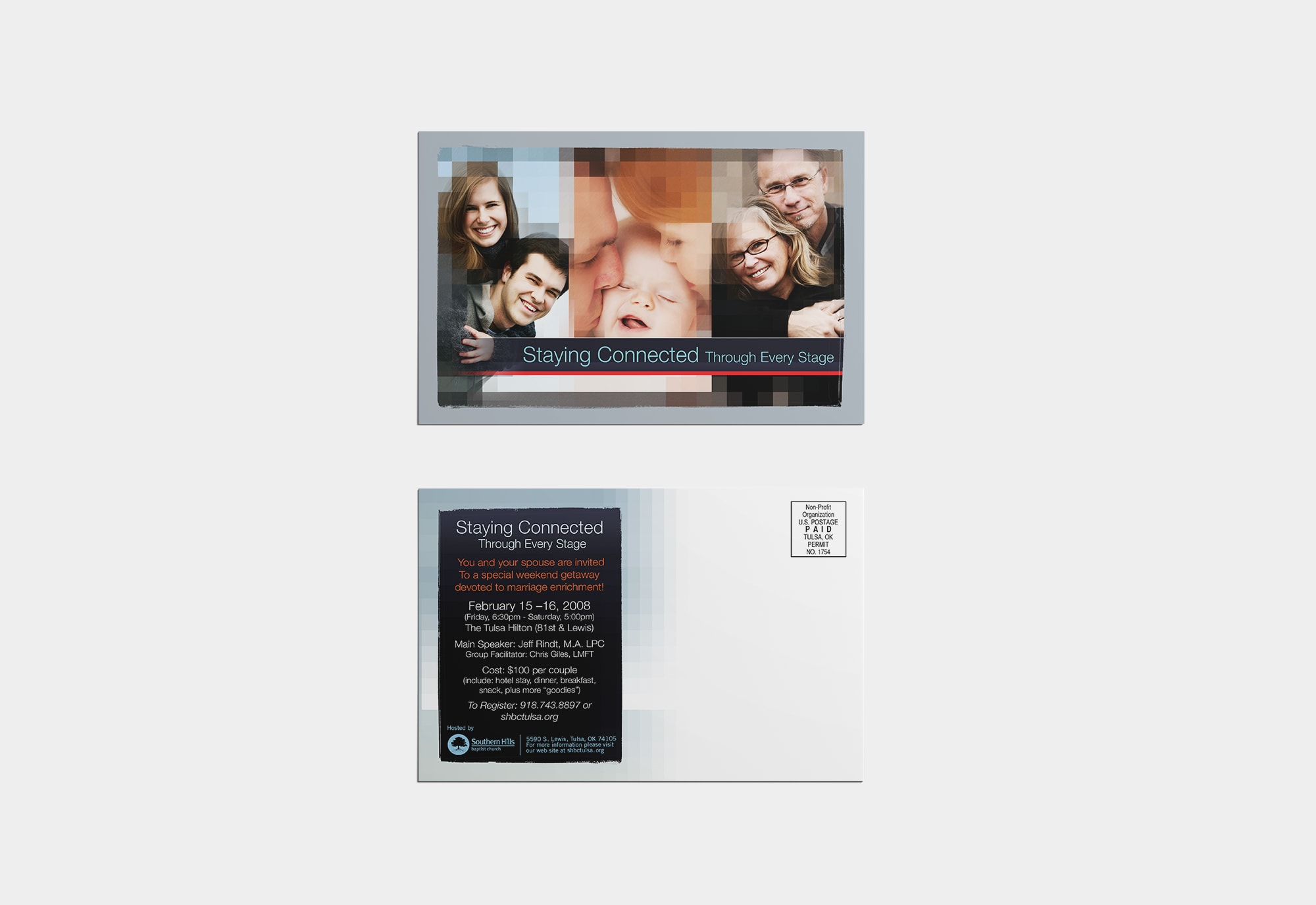 Marriage Retreat Postcard Print Design by Matcha Design Marriage Retreat Postcard Print Design